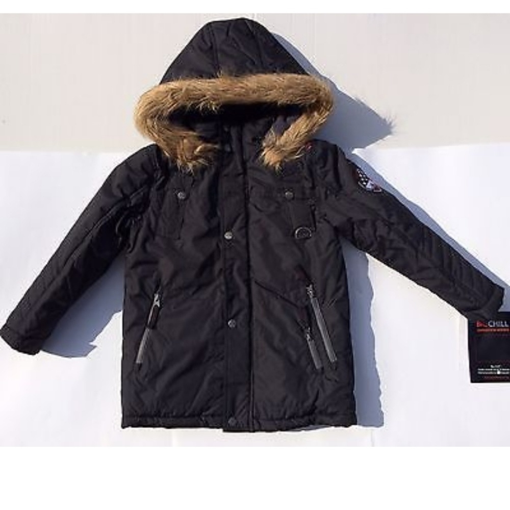 Faux fur parka